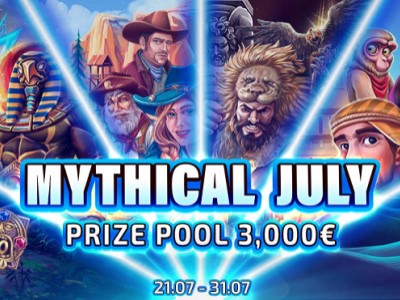 Соревнование «Мифический июль» на €3,000 реальными деньгами в казино JV Spin